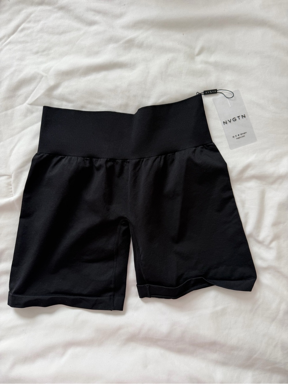 NVGTN Black High-Waist Bike Shorts — Women's Performance Shorts